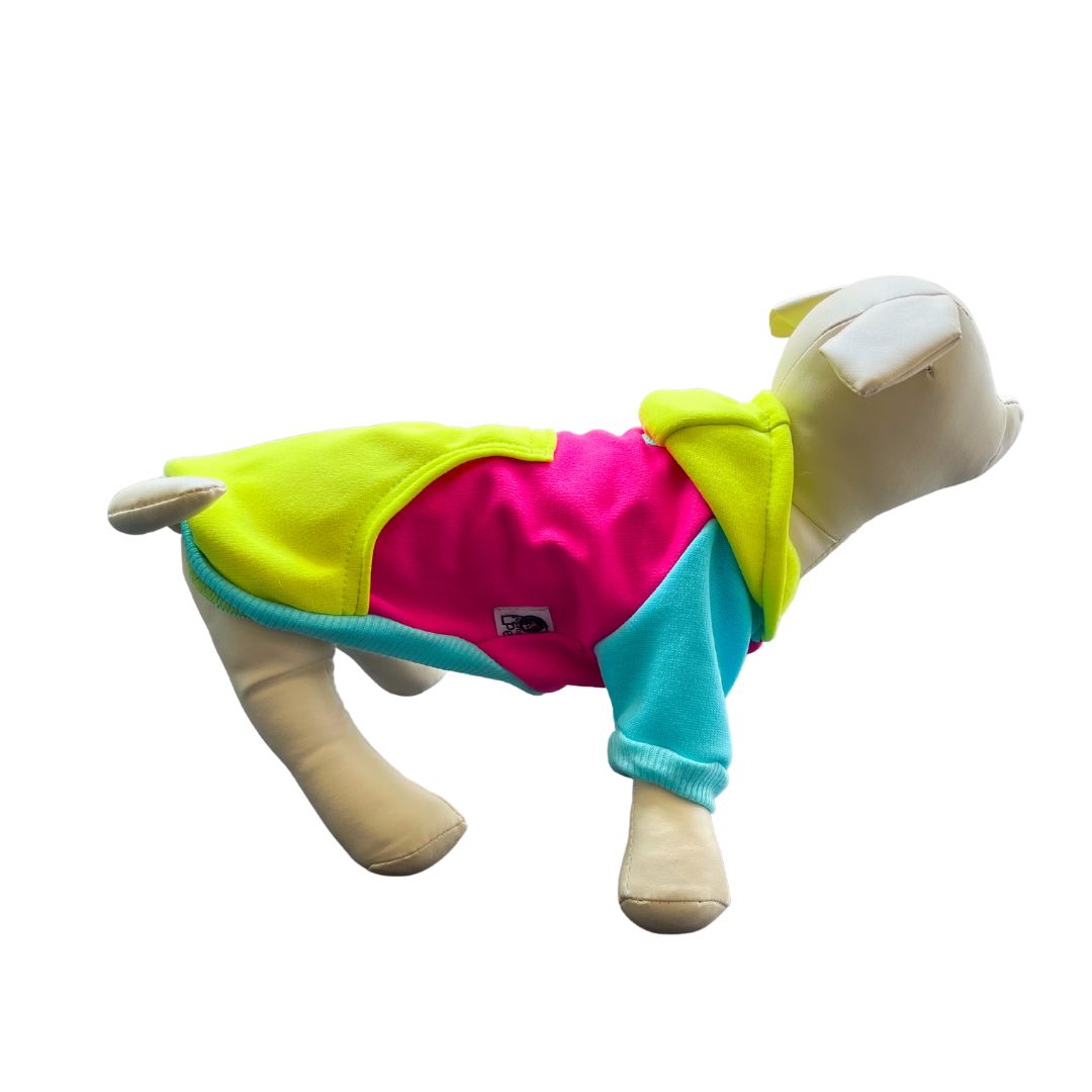 Sudadera para perros y gatos - Amarillo y Fucsia - Madrugon