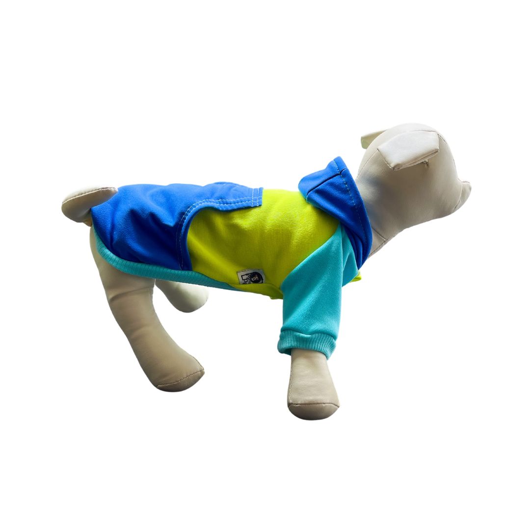 Sudadera para perros y gatos - Azul y Amarillo - Madrugon