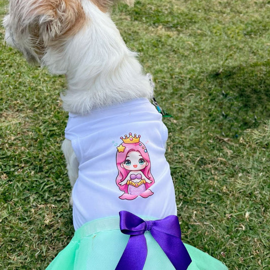 Disfraz sirena halloween para perros y gatos