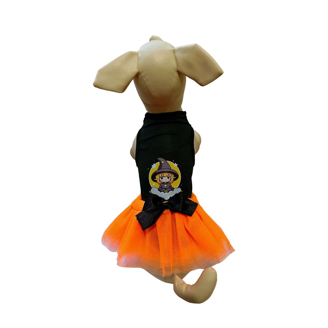 Disfraz brujita halloween para perros y gatos