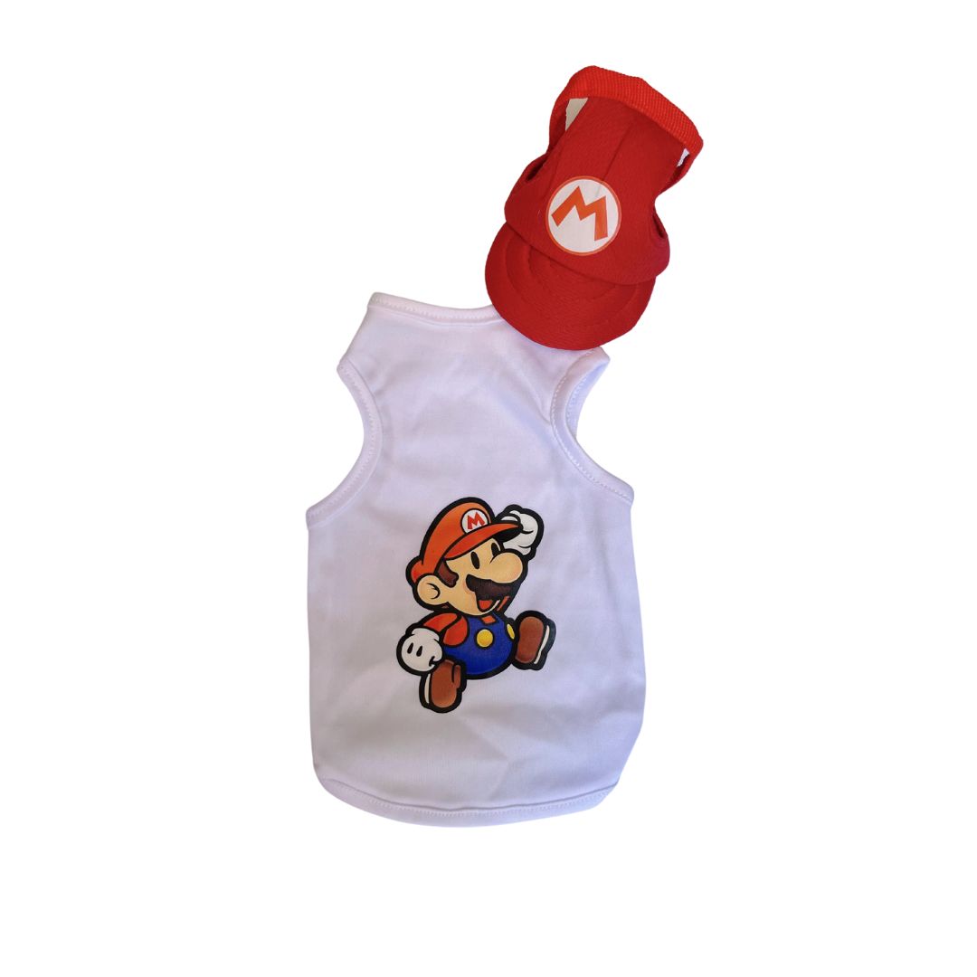 Disfraz Mario Bros halloween para perros y gatos