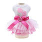 Vestido para perros y gatos - Rosado con moño - Madrugon